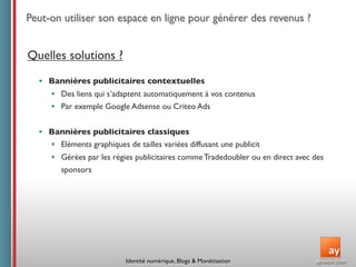 Conférence ISEG : Identité  numérique,  Blogs  &  Monétisation