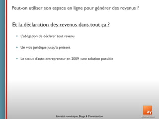 Conférence ISEG : Identité  numérique,  Blogs  &  Monétisation