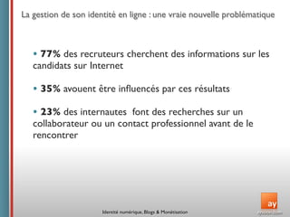 Conférence ISEG : Identité  numérique,  Blogs  &  Monétisation