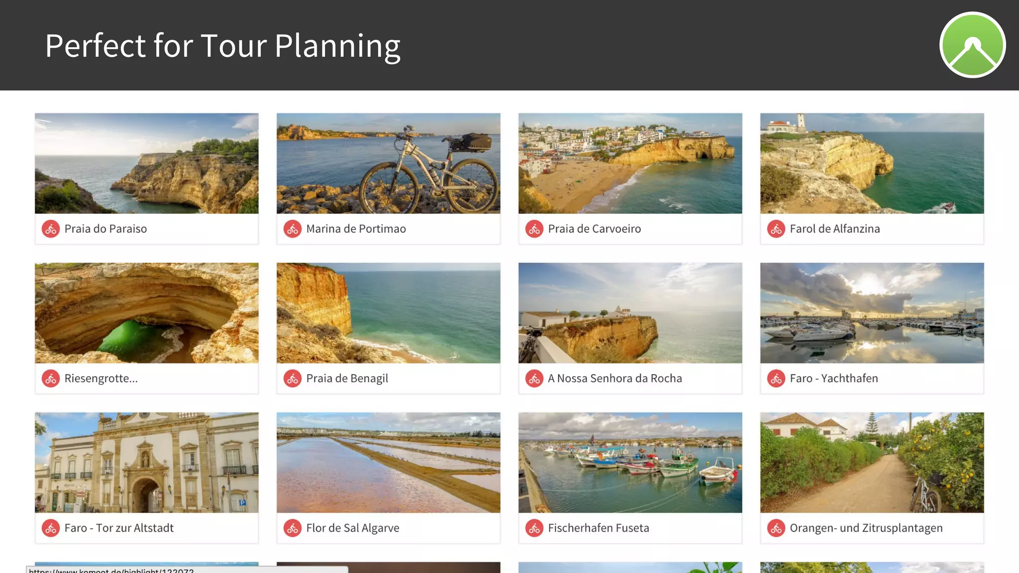 Perfect for Tour Planning
 