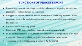 Hormonal Control of Reproductive Process in Females | PPTX