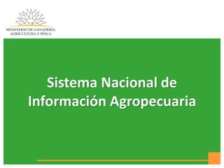 Sistema Nacional de
Información Agropecuaria
 