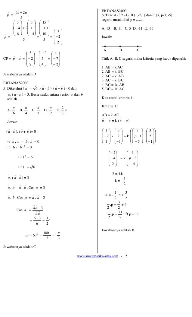 20 Soal Soal Vektor