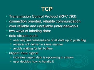 Tcp Rfc transport protocols | PPT