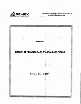 Manual del Sistema de Permisos para Trabajo con Riesgo Version Enero 2009