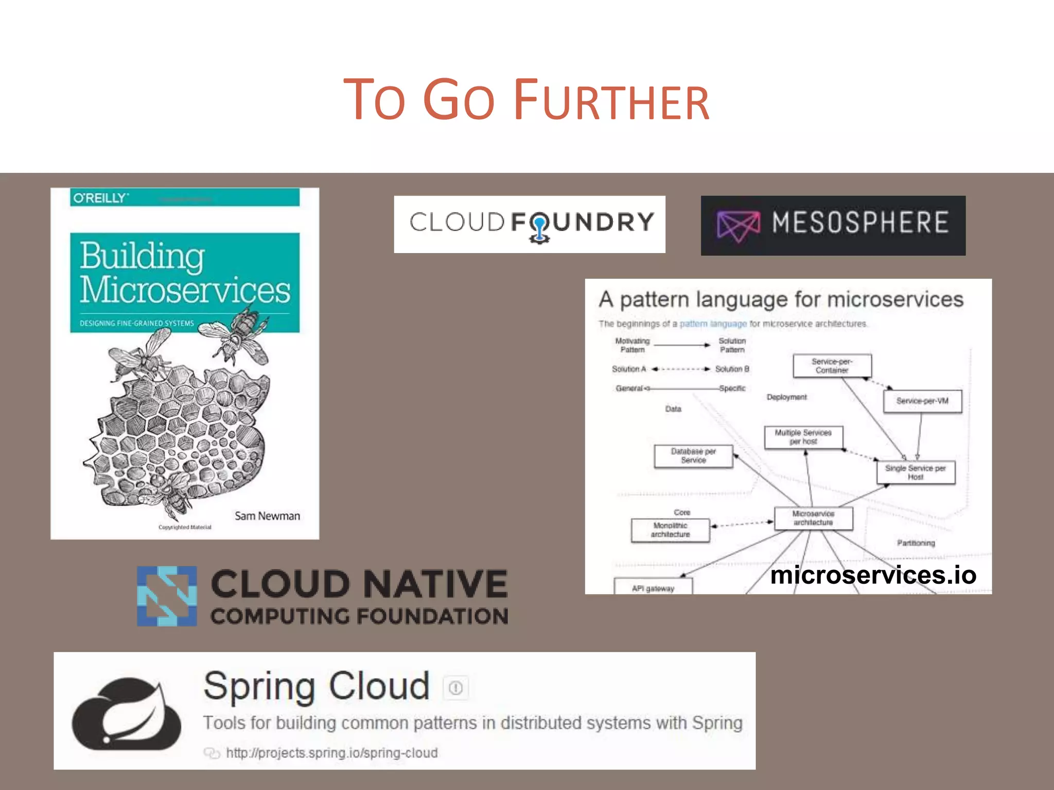 TO GO FURTHER
microservices.io
 