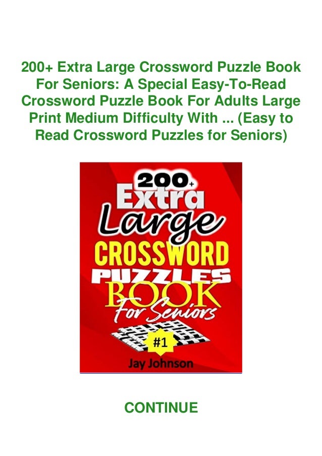 Download 200 Extra Large Crossword Puzzle Book For Seniors A Spec