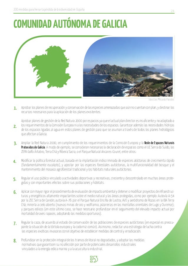 200 Medidas Para Frenas La Perdida De Biodiversidad En Espana