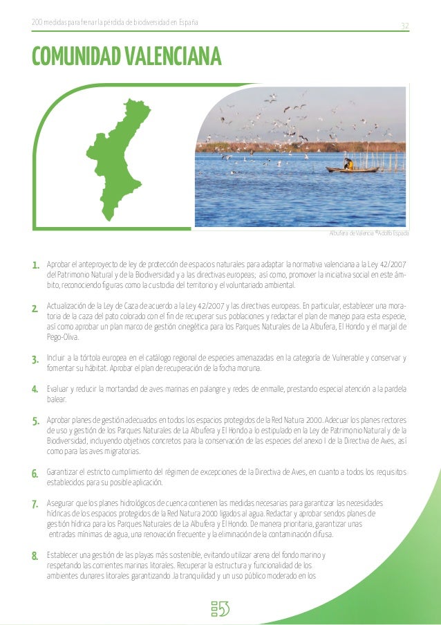 200 Medidas Para Frenas La Perdida De Biodiversidad En Espana