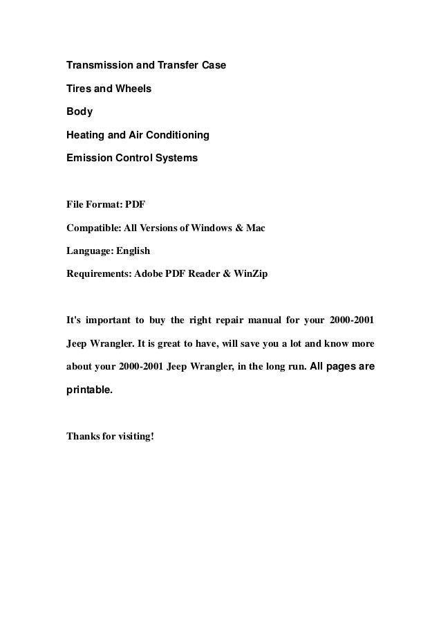 Jeep 2004 Wrangler Owner s Manual