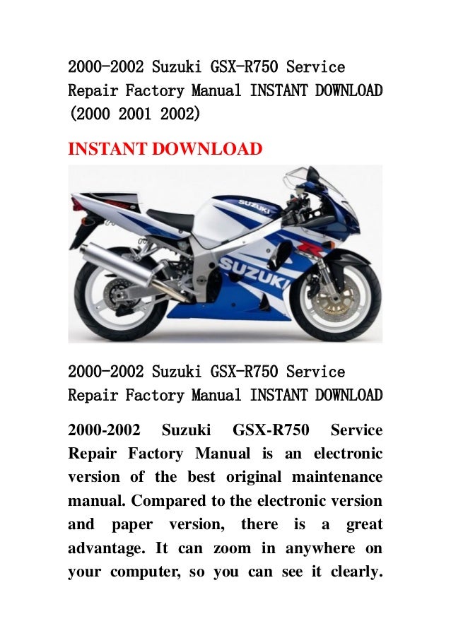 2002 gsxr 750 service manual