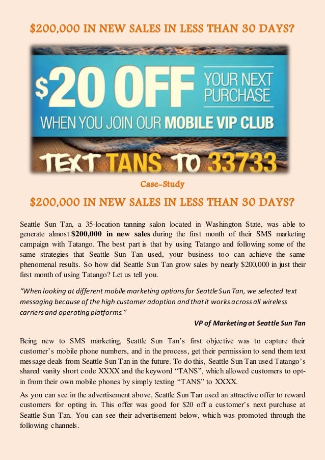 200,000 in new sales in less than 30 days