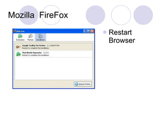 Mozilla  FireFox Restart Browser 