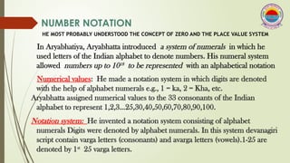 Ary Numbers 20003 (Sonu Sharma) MATHS - CONTRIBUTION OF ARYABHATTA TO MATHEMATICS.pptx