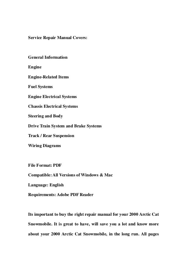 PDF Arctic Cat Online Repair PDF Arctic Cat Online Repair
