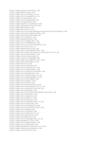 Instant Approve Article Site List | TXT