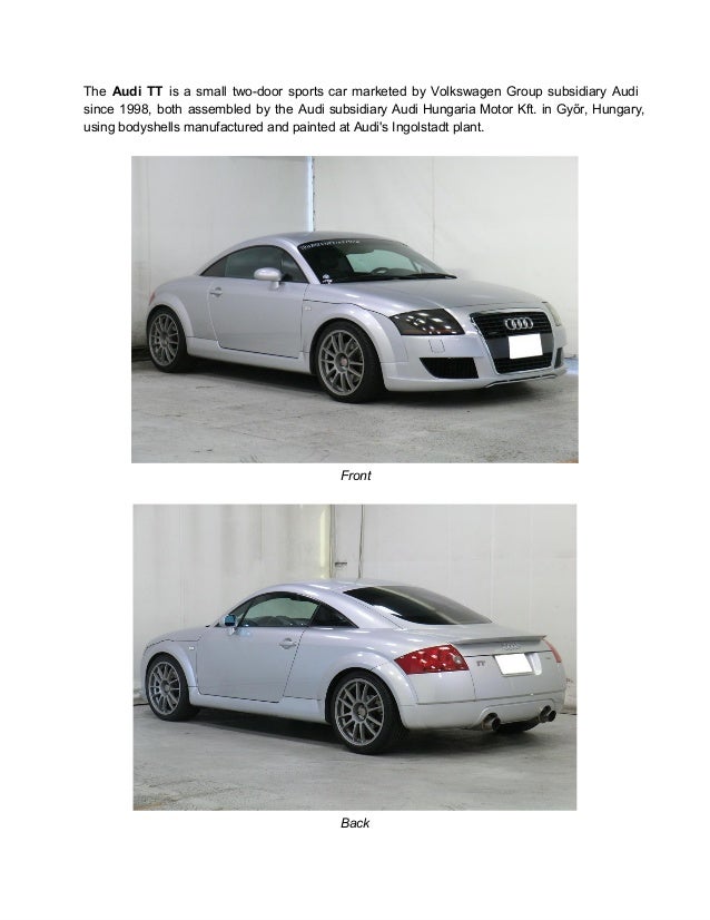 2000 Audi TT Used Car From IBC Japan Left Hand Drive
