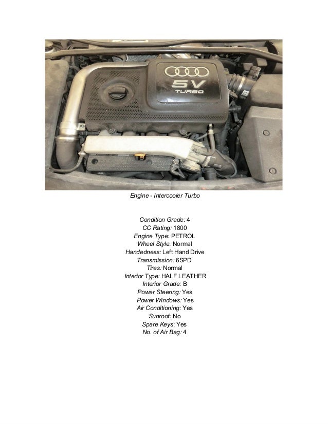 2000 Audi TT Used Car From IBC Japan Left Hand Drive