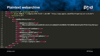 phdays.com #PHDays
Plaintext webarchive
 