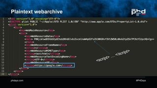 phdays.com #PHDays
Plaintext webarchive
<script> … </script>
 
