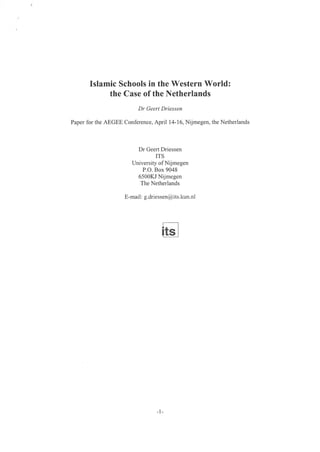 Geert Driessen (2000) AEGEE Islamic schools in the western world Paper.pdf