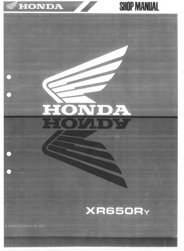 2000 honda xr650 r service repair manual
