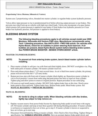 2000 oldsmobile bravada service repair manual PDF