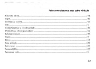 Faites connaissance avec votre véhicule