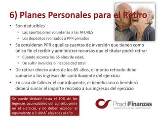 ¿Cuáles son los Gastos Deducibles 2020 para las personas físicas? | PPTX