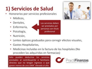 ¿Cuáles son los Gastos Deducibles 2020 para las personas físicas? | PPTX