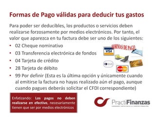 ¿Cuáles son los Gastos Deducibles 2020 para las personas físicas? | PPTX