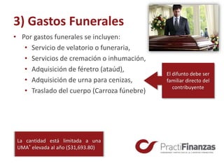 ¿Cuáles son los Gastos Deducibles 2020 para las personas físicas? | PPTX