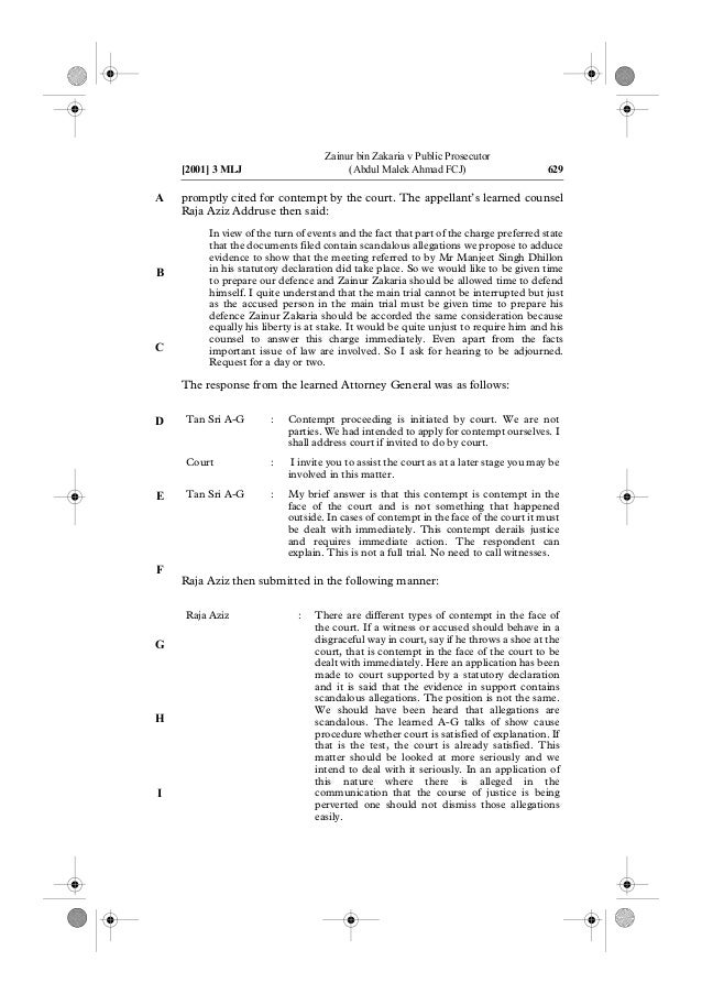 Zainur Zakaria V Public Prosecutor