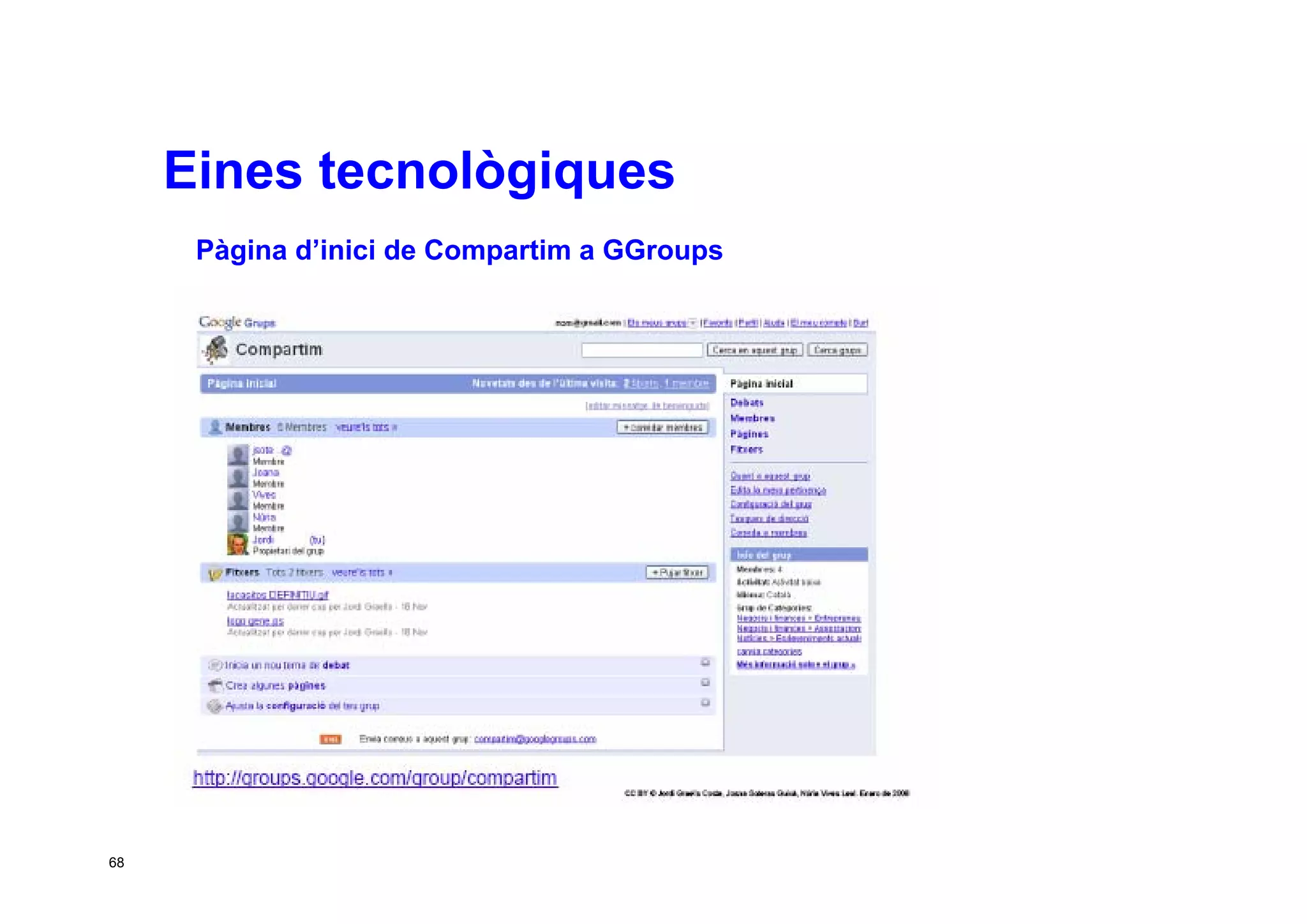Taller per aprendre a posar en marxa CoP. Jesús Martínez
