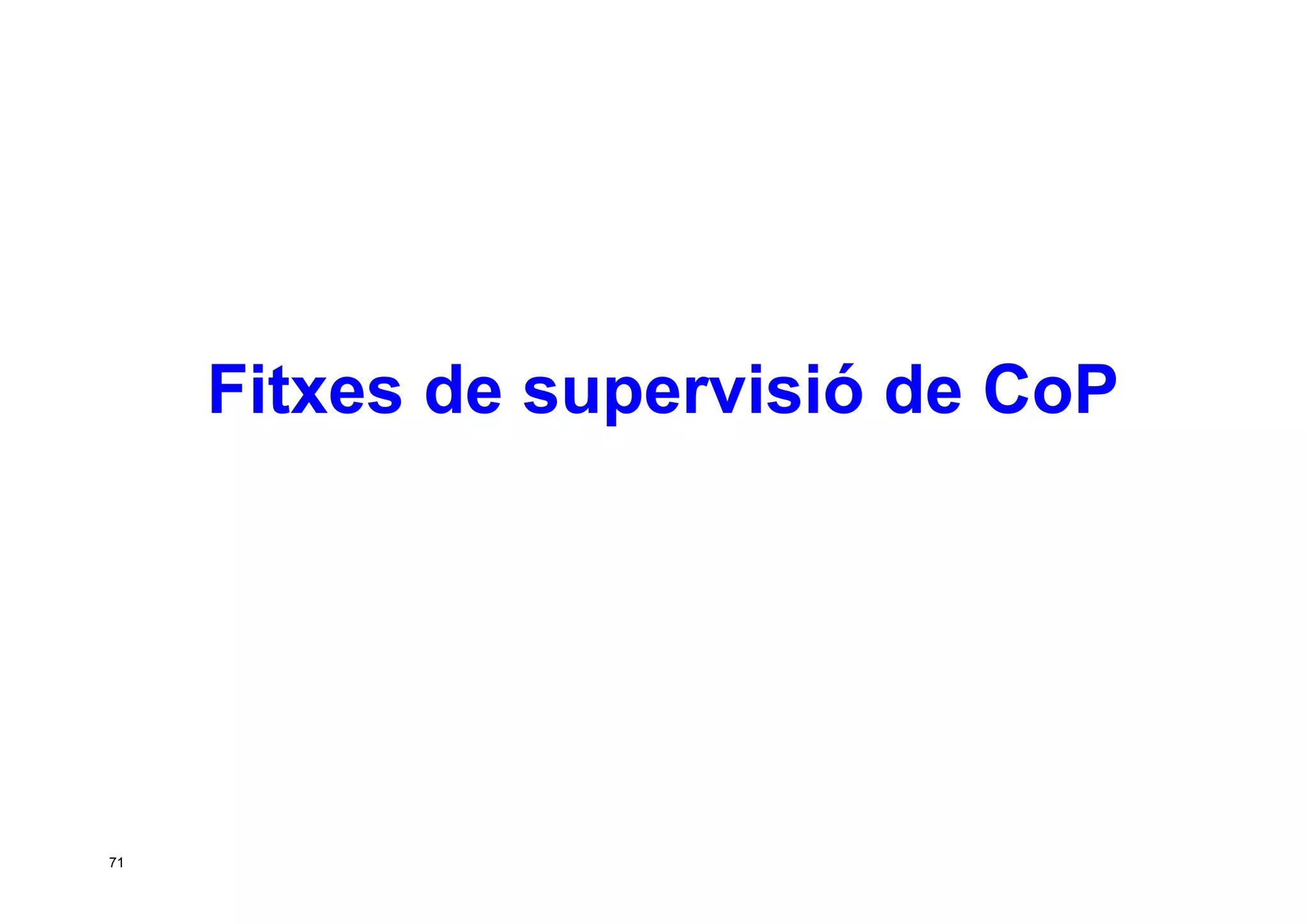 Taller per aprendre a posar en marxa CoP. Jesús Martínez