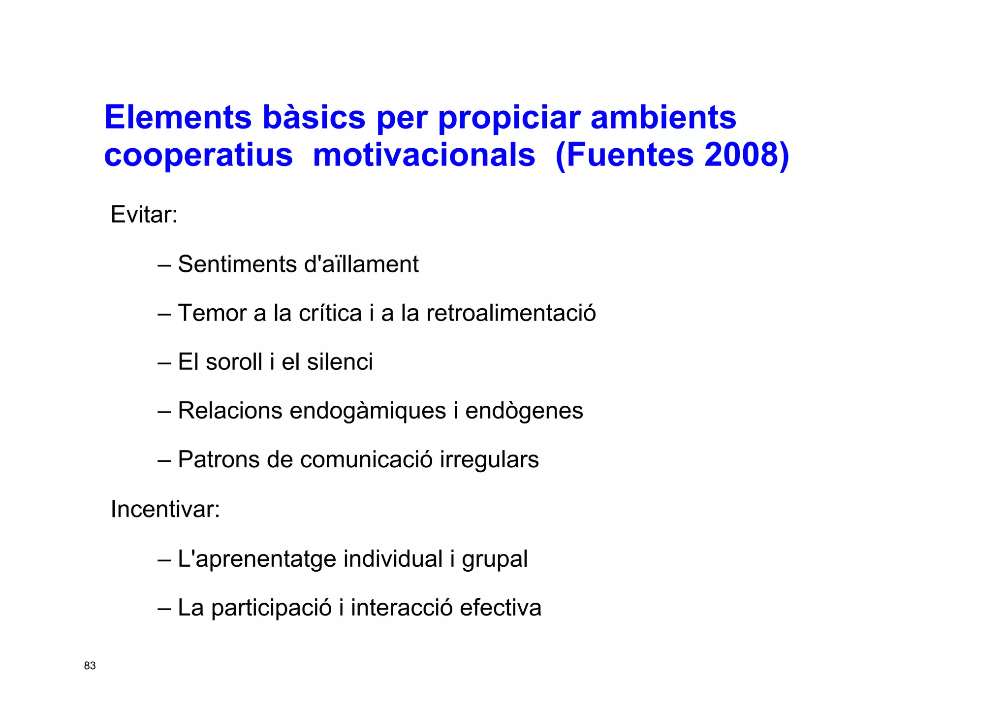 Taller per aprendre a posar en marxa CoP. Jesús Martínez