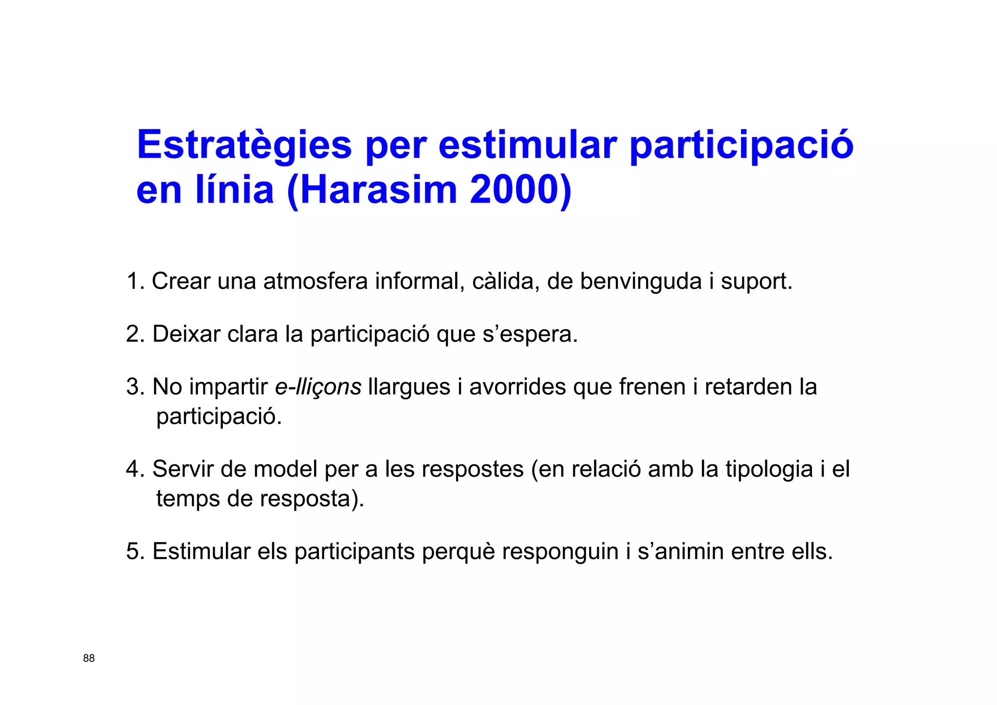 Taller per aprendre a posar en marxa CoP. Jesús Martínez