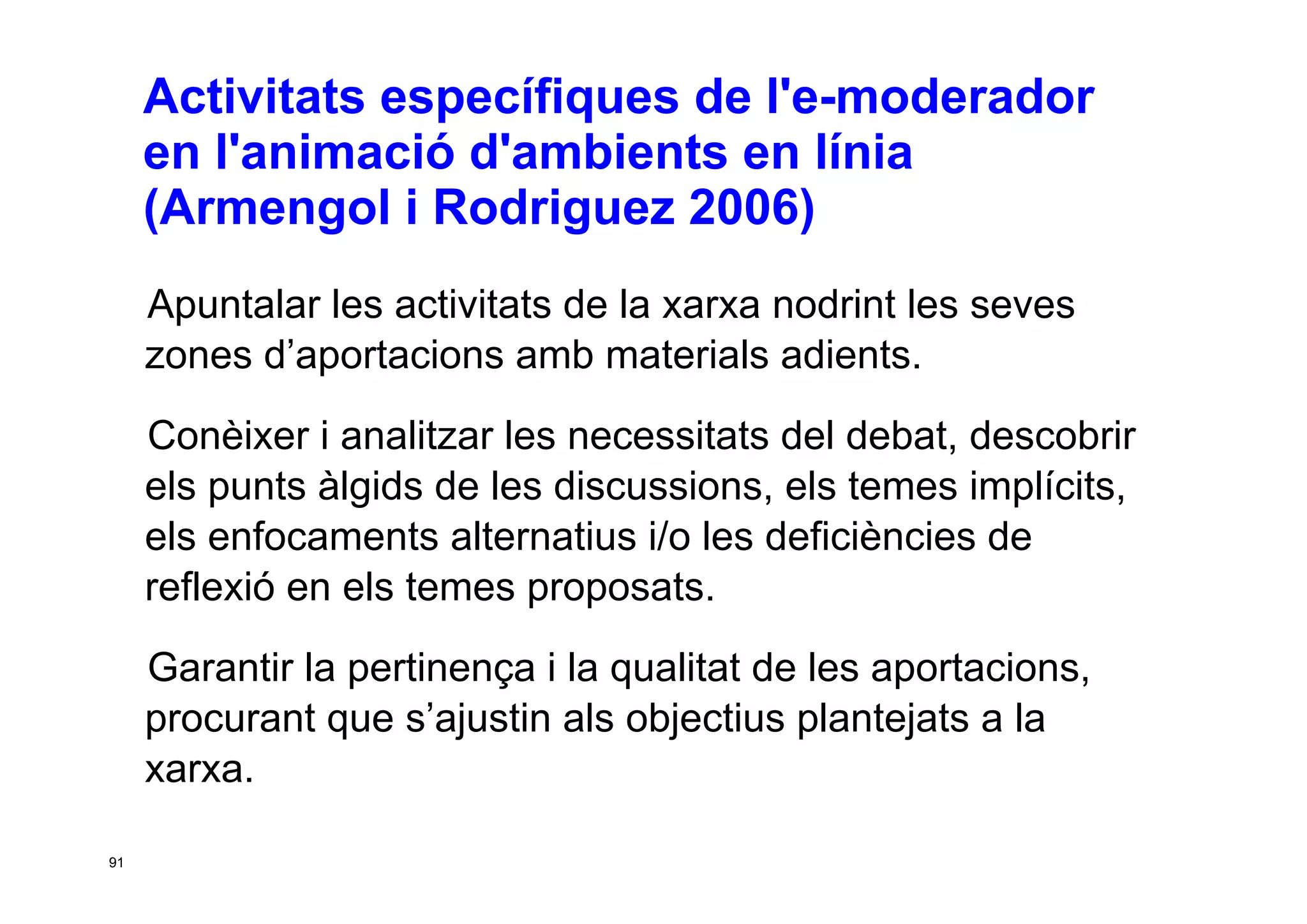 Taller per aprendre a posar en marxa CoP. Jesús Martínez