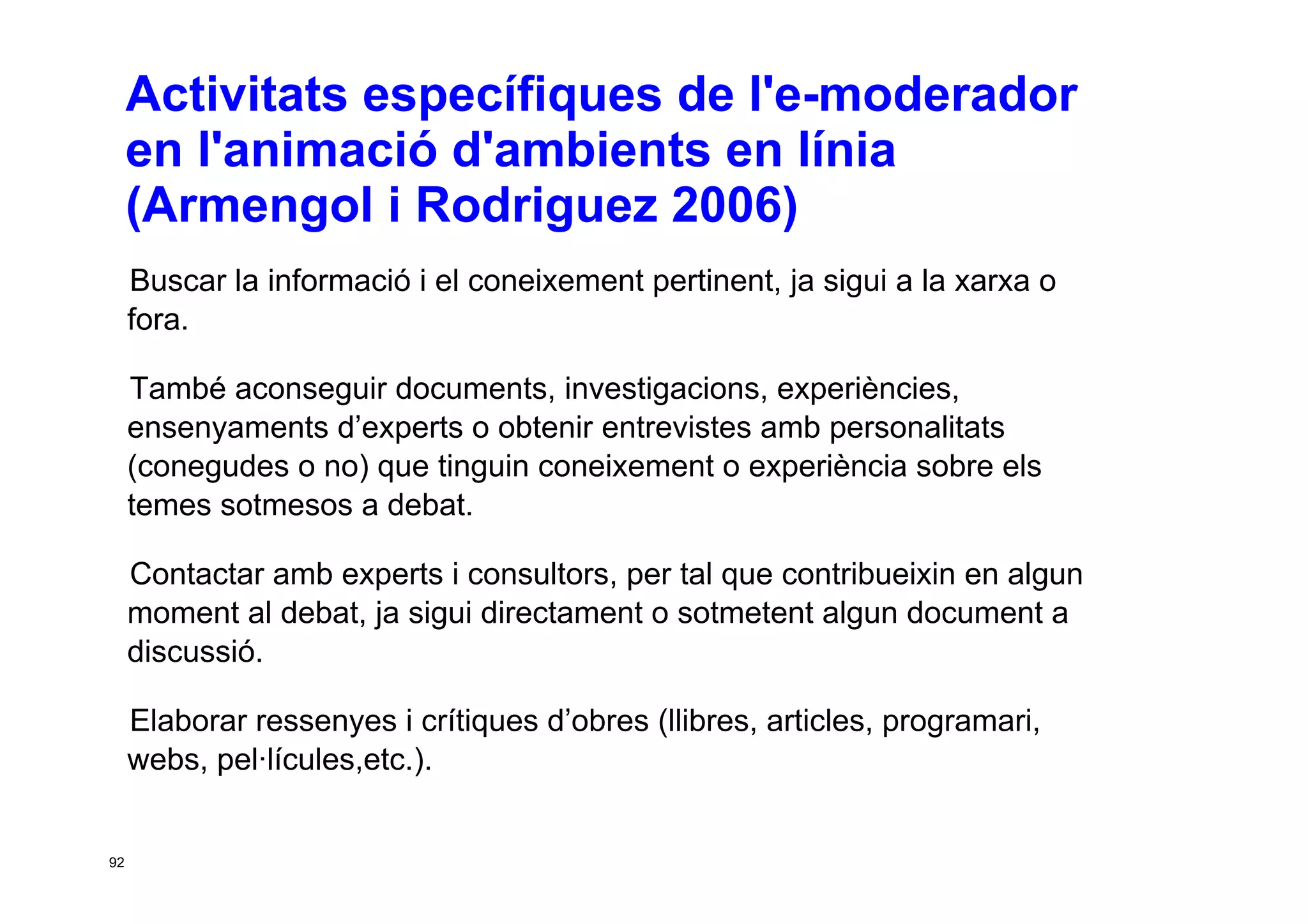 Taller per aprendre a posar en marxa CoP. Jesús Martínez