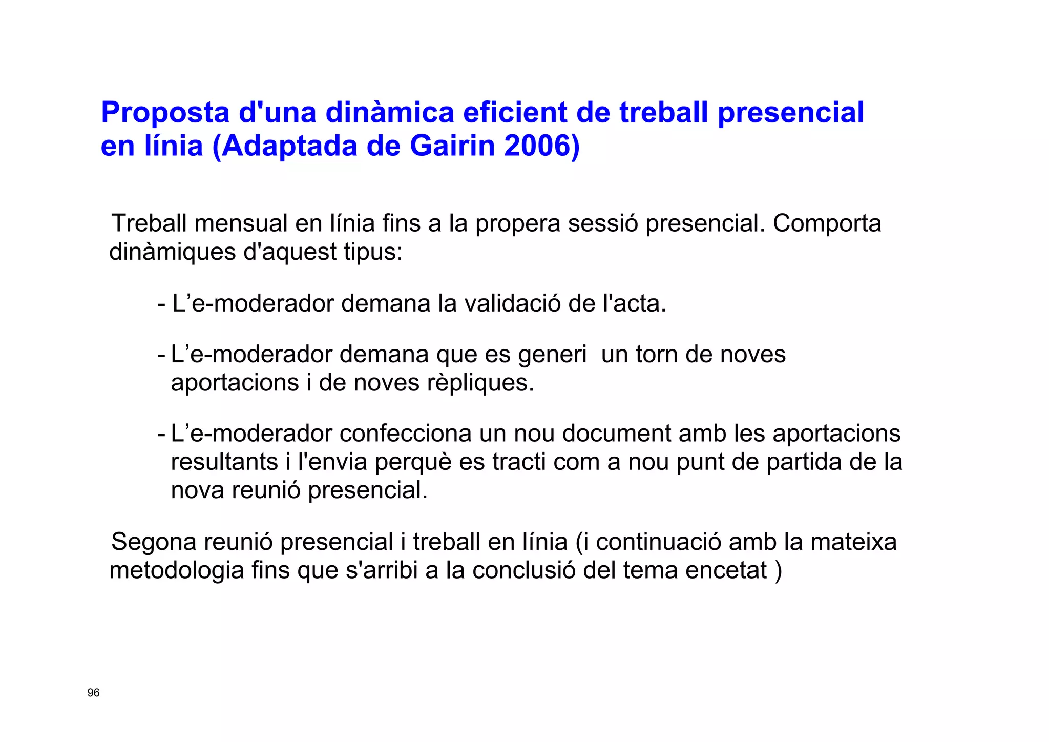 Taller per aprendre a posar en marxa CoP. Jesús Martínez