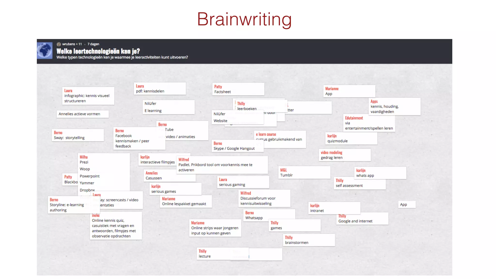 Brainwriting
 