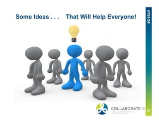 Some Ideas . . . That Will Help Everyone!
 