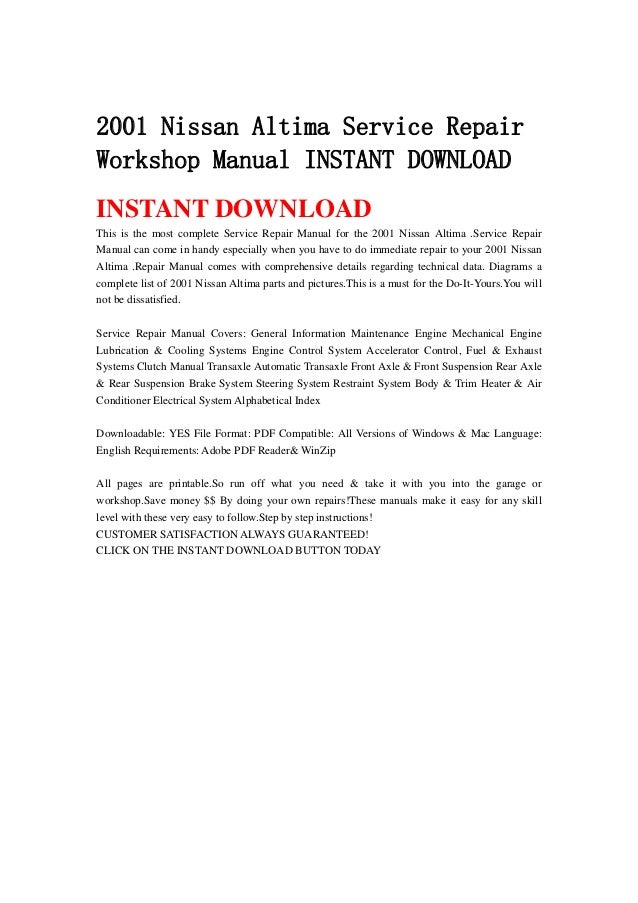 2001 Nissan Altima Fuel Pump ~ Perfect Nissan