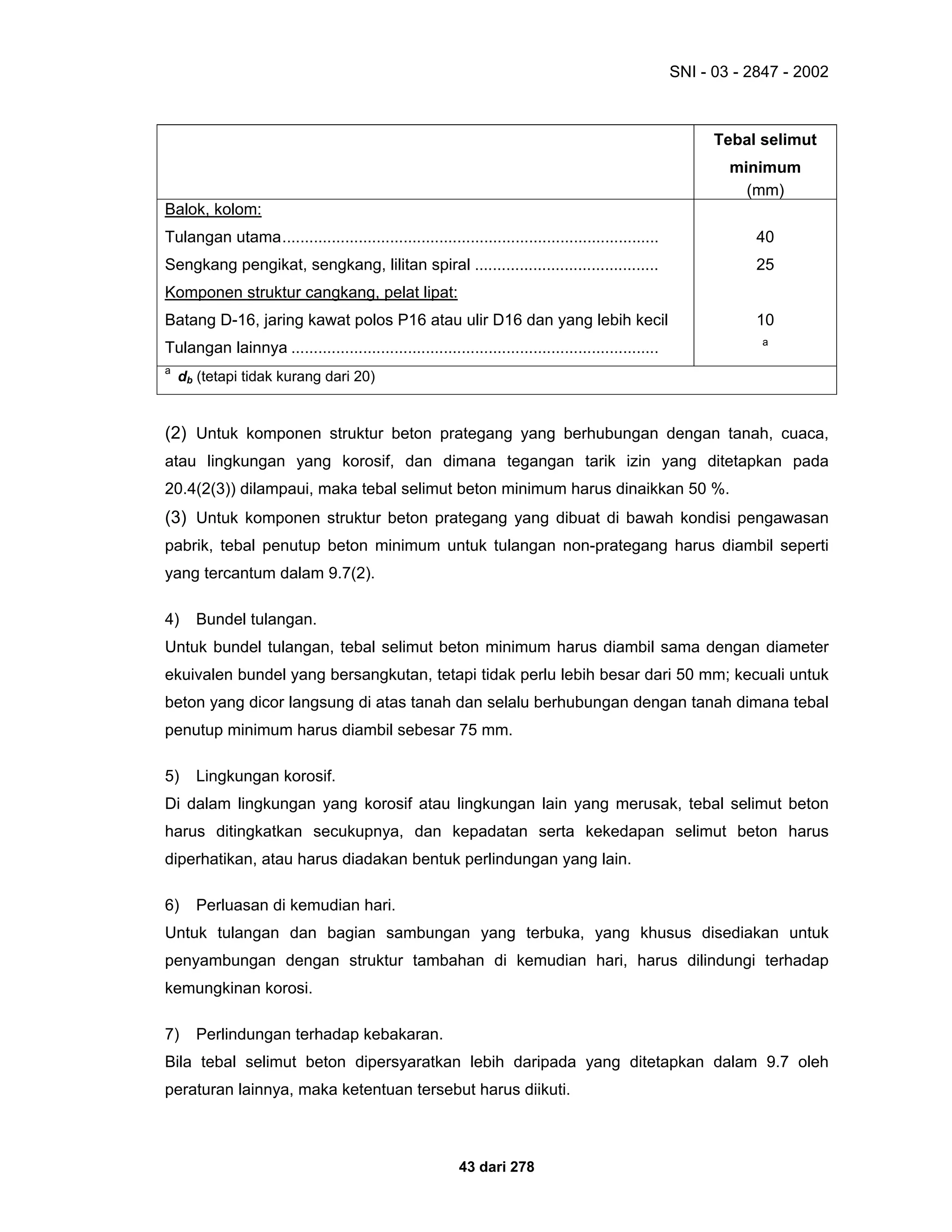 2002 12 sni 03-2847-2002 (beton) | PDF