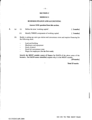 Unit 1 CAPE Management Of Business Paper 2 - 2002 - 2011 Past Papers | PDF