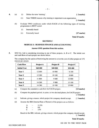 Unit 1 CAPE Management Of Business Paper 2 - 2002 - 2011 Past Papers | PDF