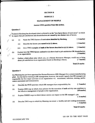Unit 1 CAPE Management Of Business Paper 2 - 2002 - 2011 Past Papers | PDF