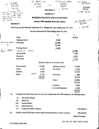 Unit 1 CAPE Management Of Business Paper 2 - 2002 - 2011 Past Papers | PDF