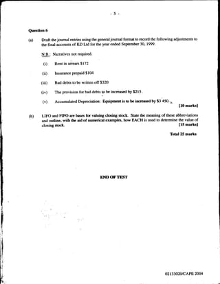 Unit 1 CAPE Management Of Business Paper 2 - 2002 - 2011 Past Papers | PDF