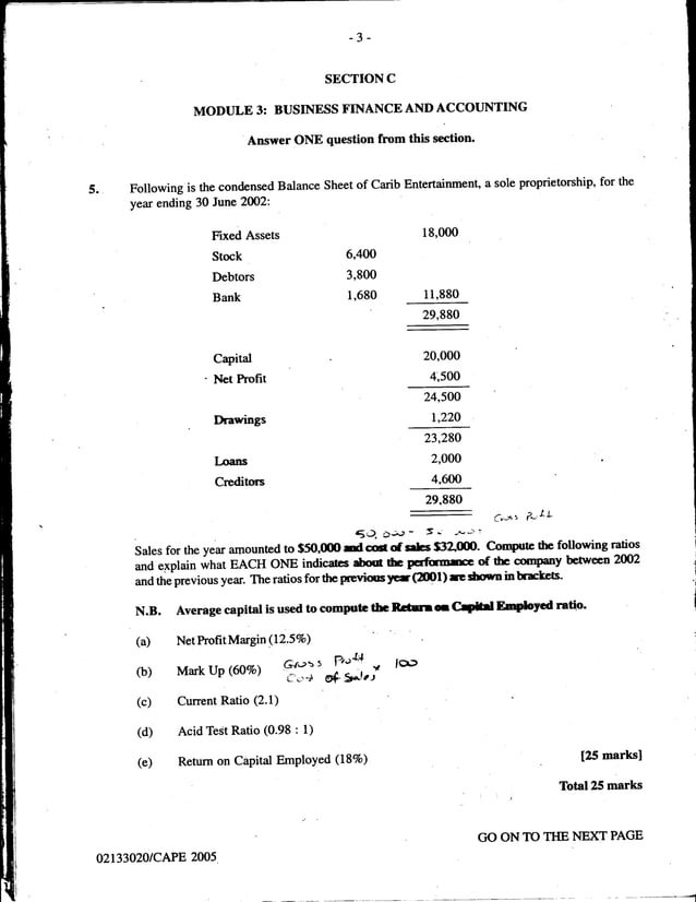 Unit 1 CAPE Management Of Business Paper 2 2002 2011 Past Papers